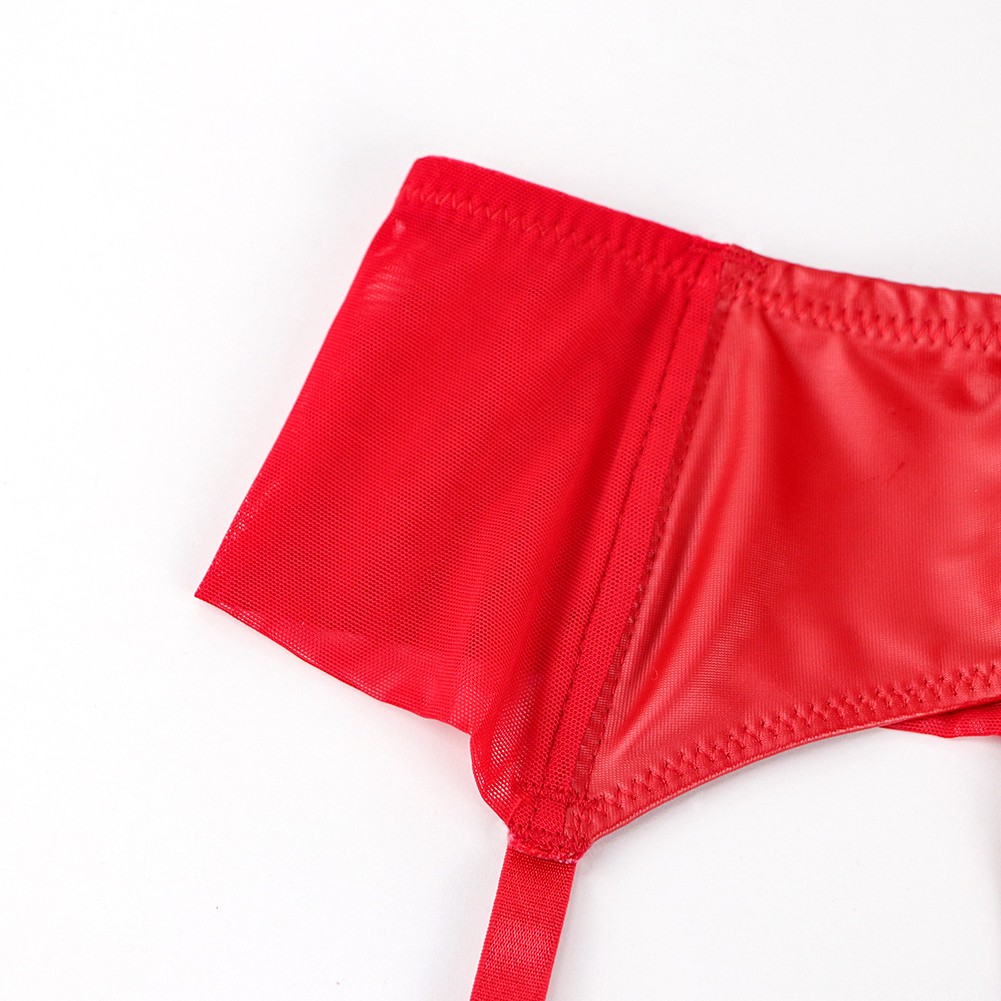 Bộ đồ lót VARSBABY V791PS thon gọn phối da màu trơn phong cách gợi cảm thời trang câu lạc bộ cho nữ