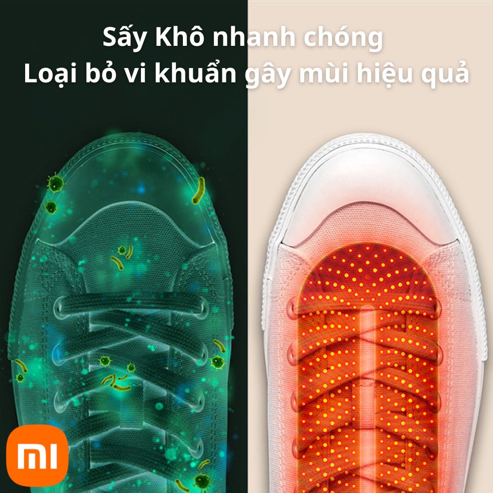 Máy sấy giày khử khuẩn Xiaomi Sothing Zero Shoes Driers có hẹn giờ đa năng sấy tất ,vớ , giầy khử mùi hôi chính hãng