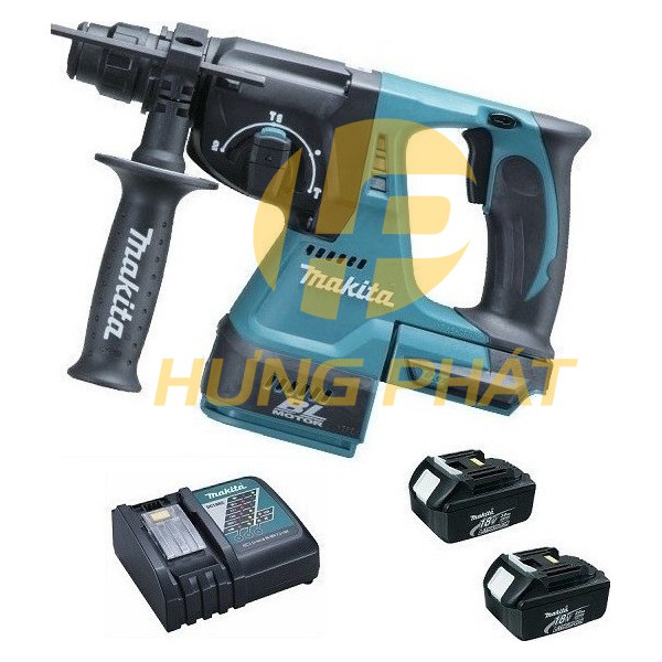 Máy khoan đa năng dùng pin Makita DHR242RME 18V ( Hàng chính hãng) Có kèm bộ sạc nhanh + 2pin 4.0Ah