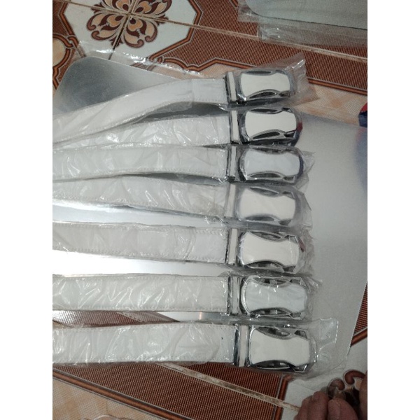 thắt lưng nam Thắt Lưng Màu Trắng Khóa Chữ Phong Cách Hàn Quốc Thời Trang Cho Nam Nữ