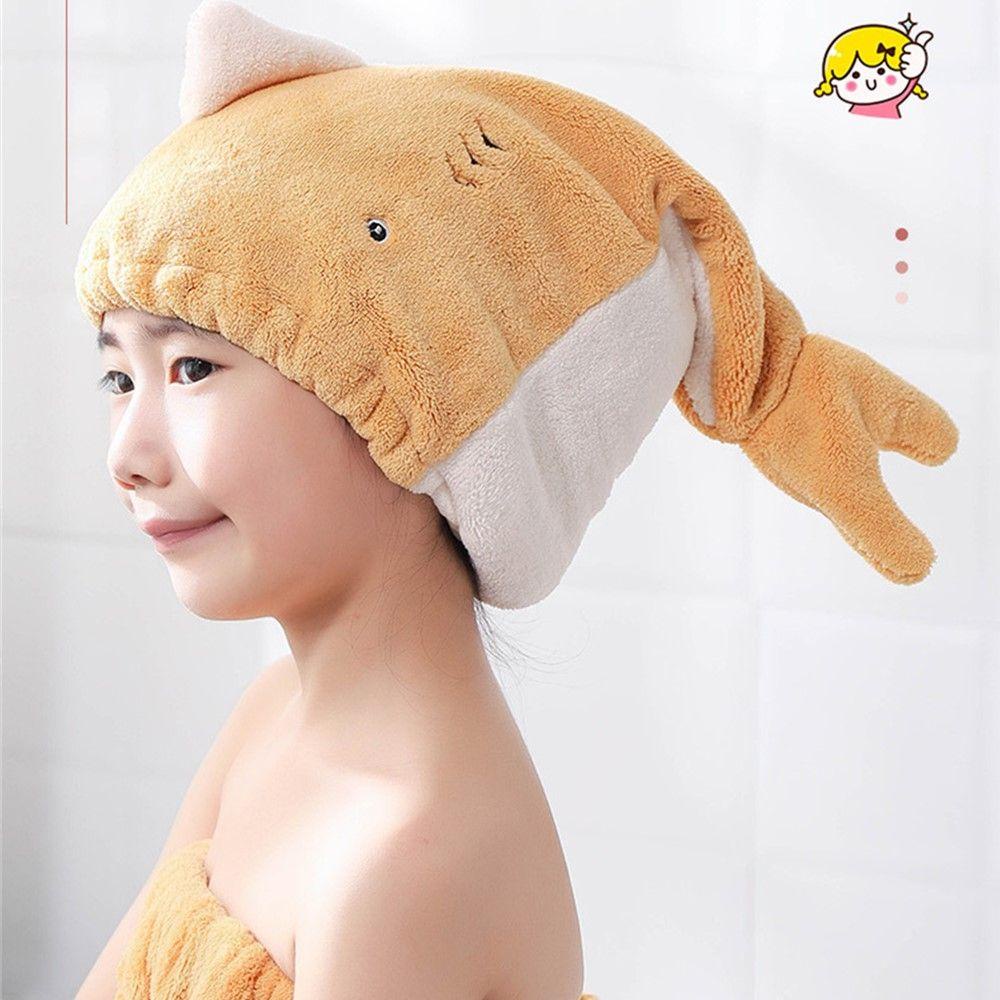 Daphs Mũ Tắm Trùm Đầu Thấm Hút Tốt Nhanh Khô Kiểu Đuôi Cá Cho Người Lớn / Trẻ Em