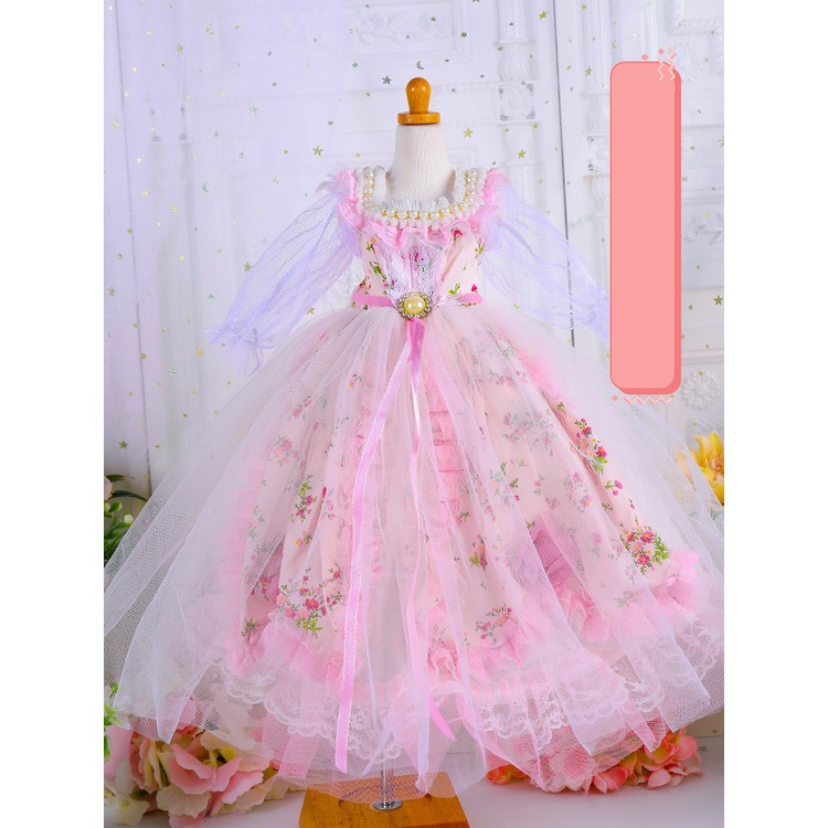 Bộ váy và mũ dành cho búp bê Barbie BJD 60cm 1/3 SD