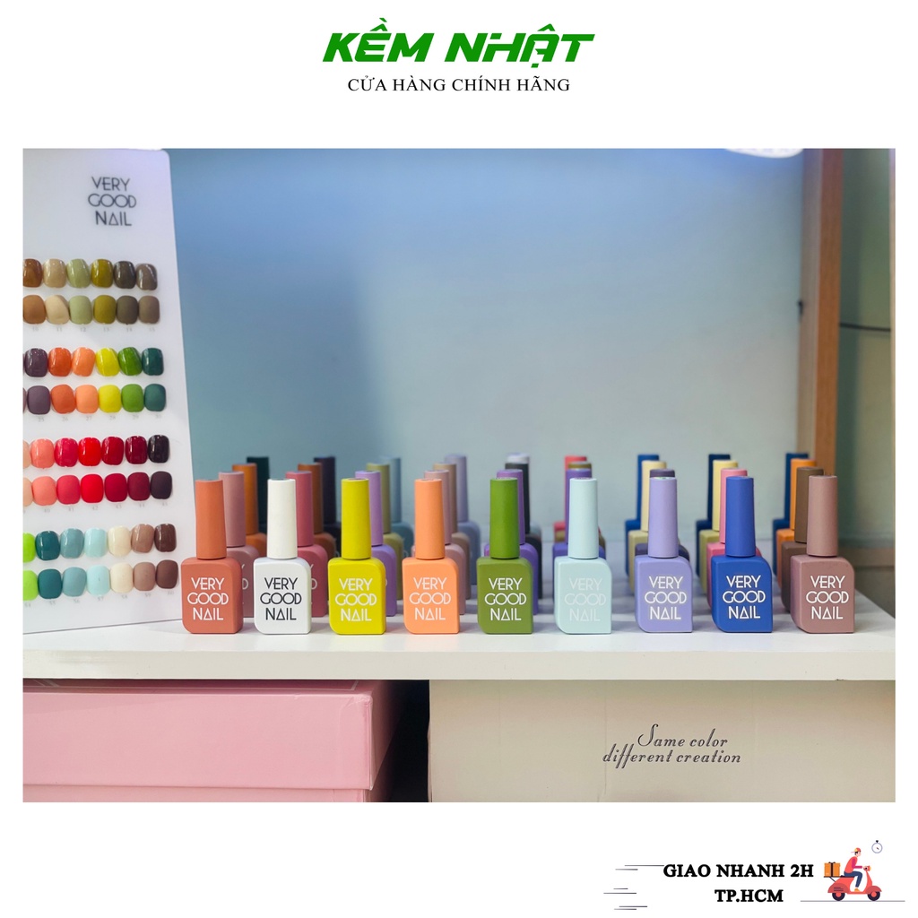 Set Sơn 60 Màu Hộp Hồng Very Good Nail Chính Hãng - Tặng base, top và bảng màu