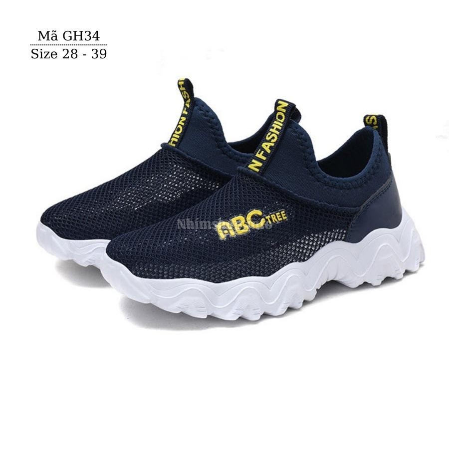 Giày lưới ABC Tree Fashion cho bé trai 4 -  15 tuổi siêu nhẹ thoáng khí đi học đi biển mùa hè phong cách Hàn Quốc GH34