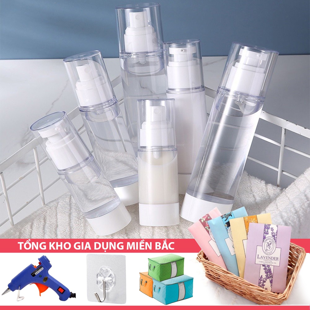[Tổng Kho Sỉ] Chai Lọ Chiết Mỹ Phẩm S7 - Nhựa Trong Suốt Cao Cấp Nhấn Xịt Giọt, Xịt Sương Chân Không 5ml-100ml (Đủ Size)