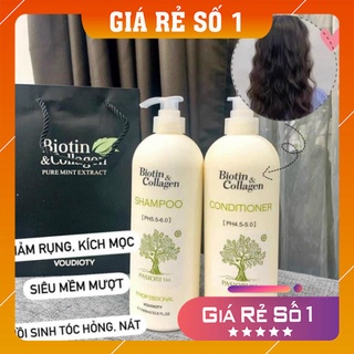 Cặp dầu gội xả ❤️𝑭𝒓𝒆𝒆𝒔𝒉𝒊𝒑❤️cặp gội xả biotin collagen trắng | giảm rụng tóc,phục hồi tóc khô xơ
