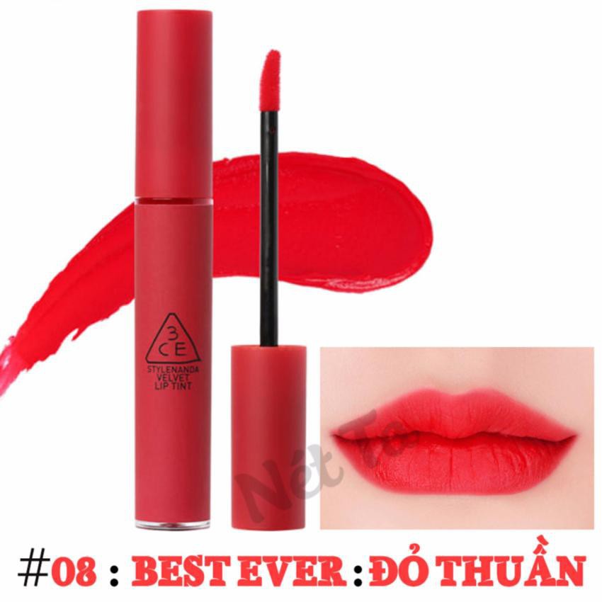 Son 3CE Màu Đỏ Thuần -Velvet Lip Tint Best Ever - xách tay không hộp xách tay không hộp