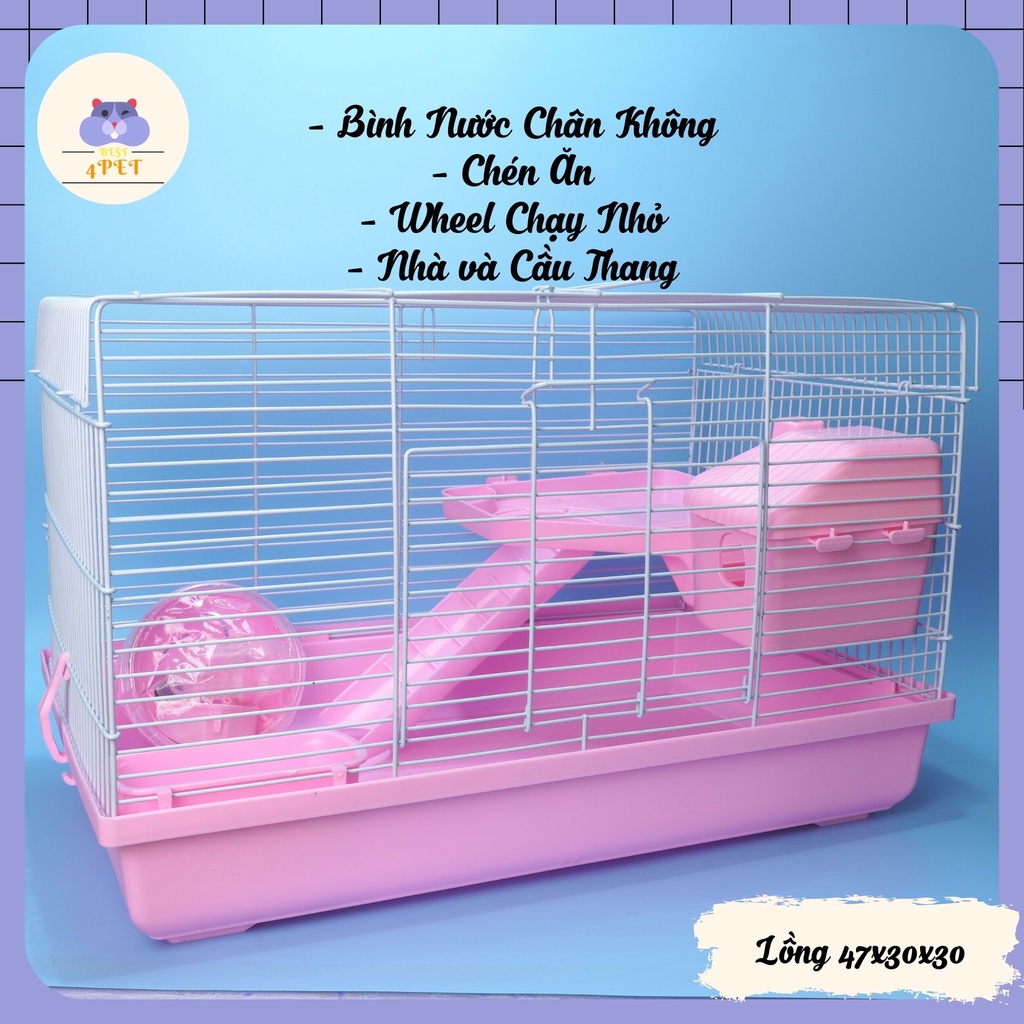 Lồng Hamster Size Đại 47x30x30 Như Hình