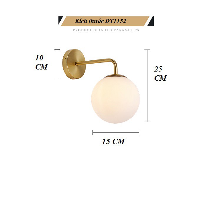 Đèn gắn tường hiện đại DT1152, đèn treo tường trang trí phòng khách, phòng ngủ, hành lang, tặng bóng, bảo hành 12 tháng