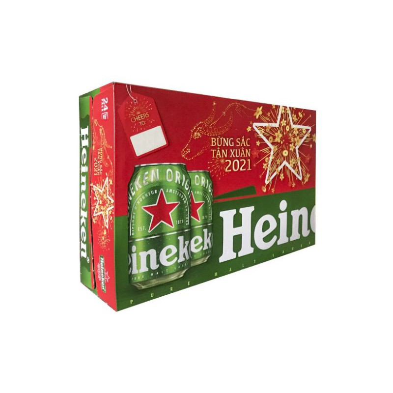 THÙNG 24 LON BIA HEINEKEN 330ML