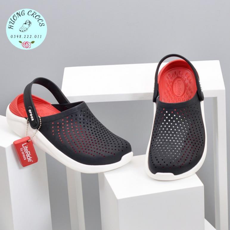 ℘ Sục cross, dép sục Literide màu đen lót đế đỏ cực nhẹ mềm êm cho nam nữ ℘