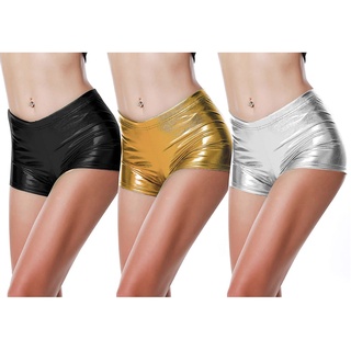 Quần short giả da cạp cao gợi cảm cho nữ