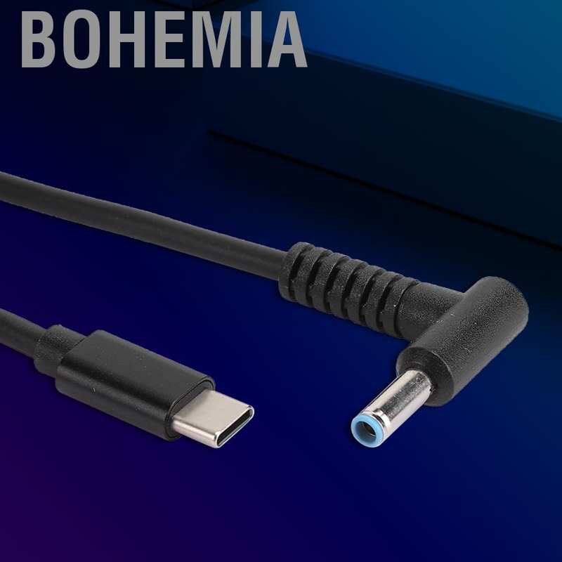 Dây nguồn PD Bohemia 1.5m Cáp sạc đầu cắm Type-c DC4.5 cho máy tính HP