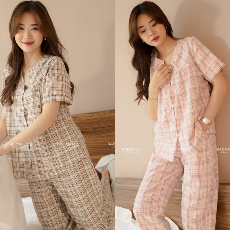 SP000217- Bộ ngủ cổ tàu dúm ngực
