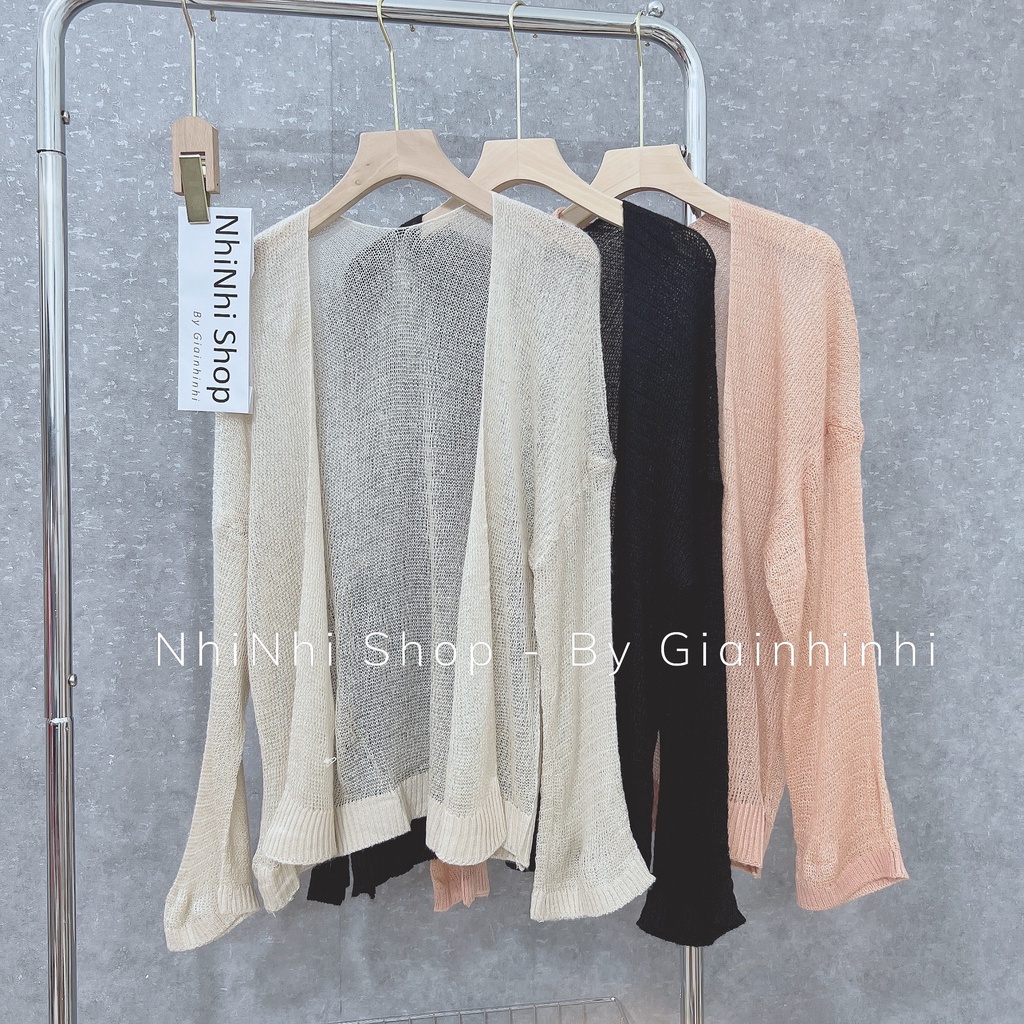 Áo cadigan len mỏng lưới, Khoác len mỏng phong cách Hàn Quốc AK6502 - NhiNhi Shop