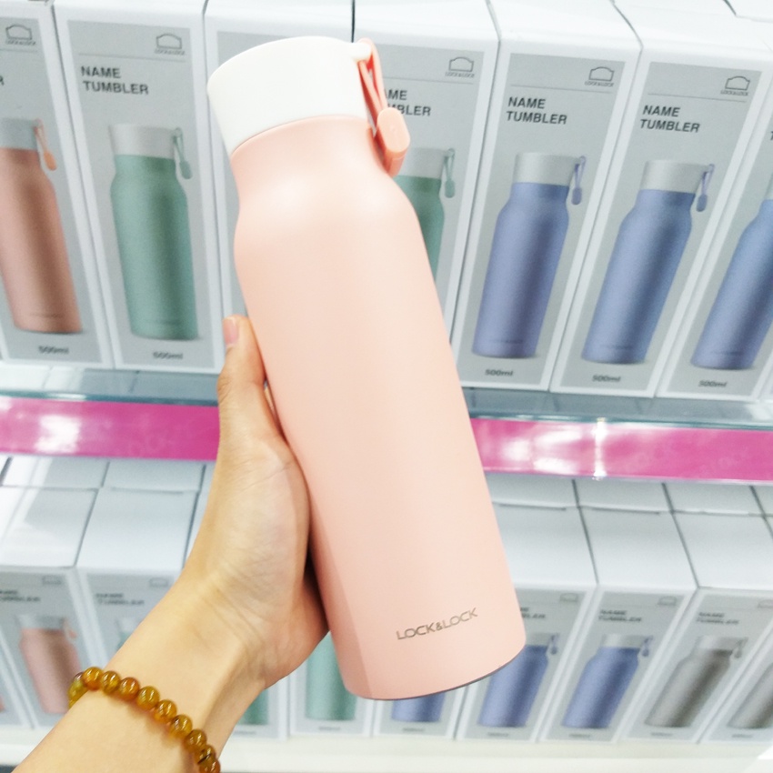 Bình Giữ Nhiệt Lock&Lock Name Tumbler LHC4125PIK 500ml Màu Hồng