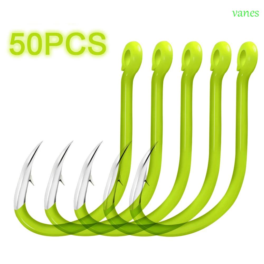 Set 50 lưỡi câu cá bằng thép carbon cao cấp dạ quang # 8 / # 9 / # 10 # 11 / # 12 / # 13