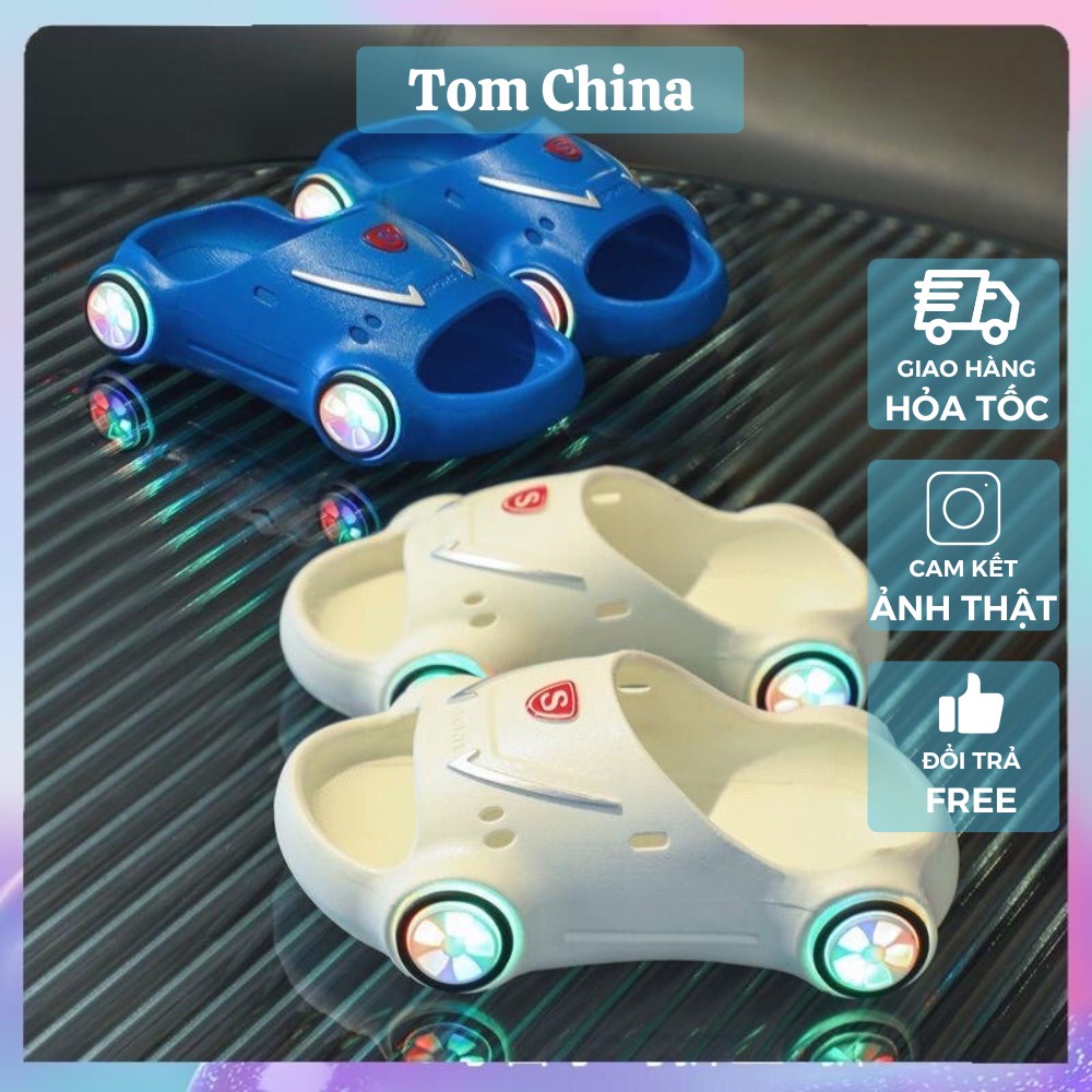 Hàng có sẵn Dép quai ngang siêu xe có đèn lead cho bé hàng quảng châu.