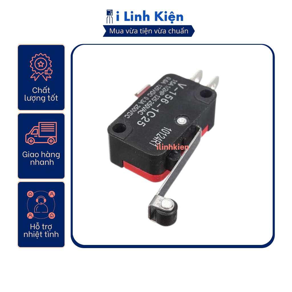 Công tắc hành trình V-156-1C25 15A 250V có con lăn