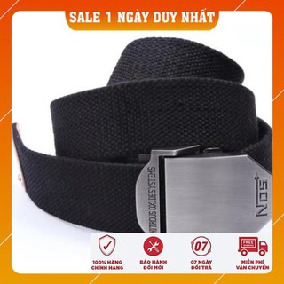 Thắt lưng nam vải dù mặt trơn NOS phong cách lính