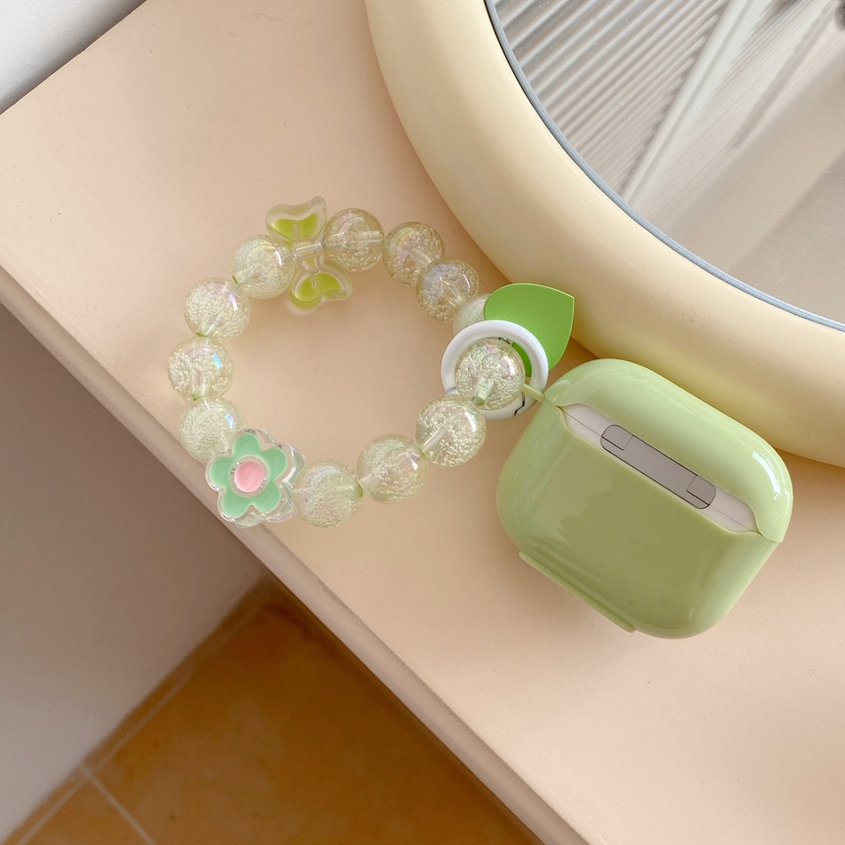 Dễ Thương Vỏ Bảo Vệ Hộp Sạc Tai Nghe airpods pro 1 2 3rd 2 3 Bằng Silicon Họa Tiết Hoa Xinh Xắn Kèm Dây Đeo Tay Tiện Dụng