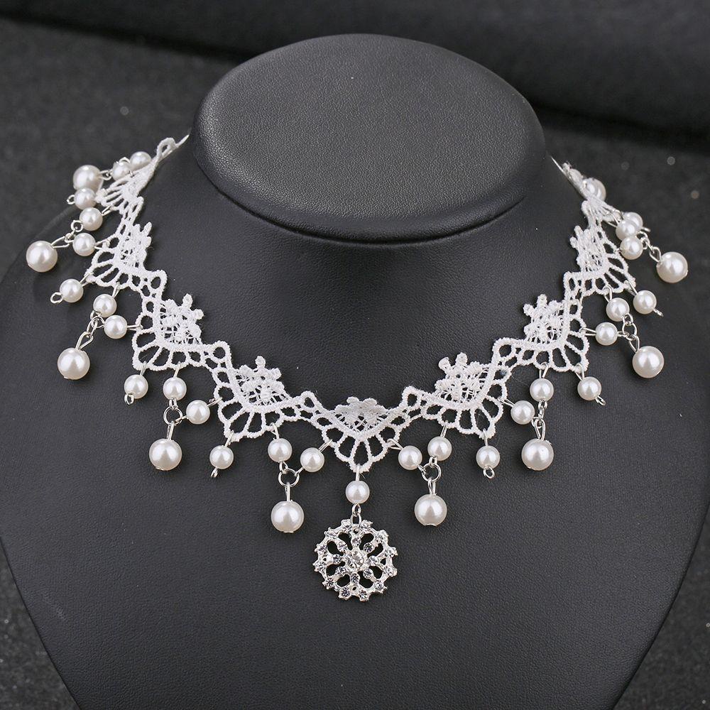 Vòng Cổ Ngắn Mặt Hoa Phong Cách Gothic Cổ Điển