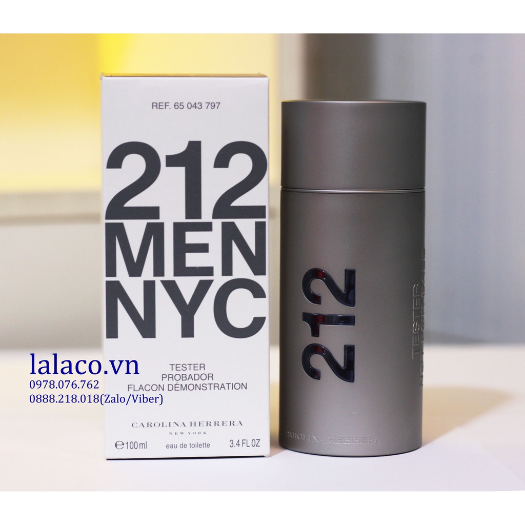 [Tester] Nước hoa Nam Carolina Herrera 212 Men NYC EDT 100ml