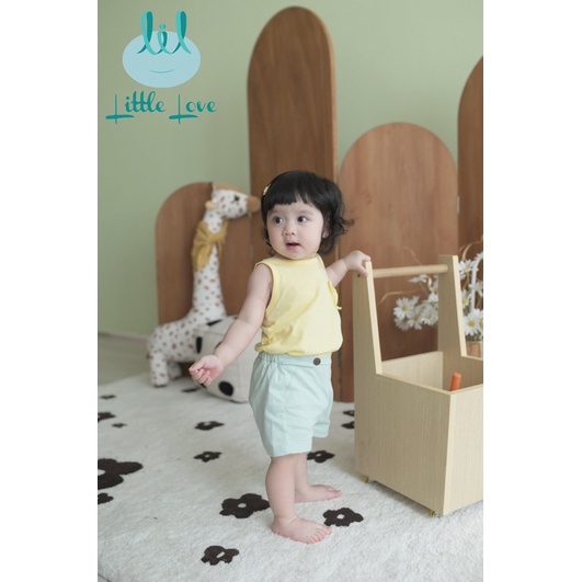 Set 2 áo ba lỗ cho bé trai bé gái hãng little love