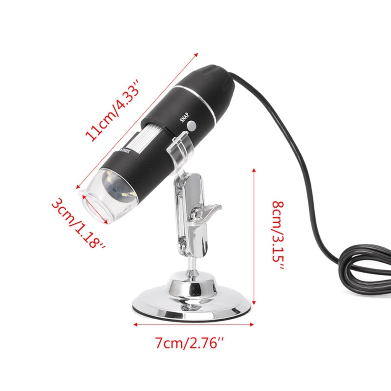 Kính Hiển Vi Kỹ Thuật Số Với Giá Đỡ Kim Loại 8 Bóng LED Phóng Đại 1600