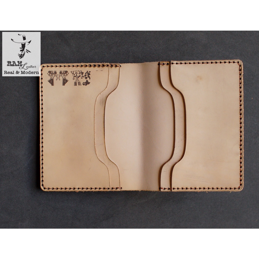 Ví nam Nữ Da Bò Italia Vegtan RAM Leather Khắc Trống Đồng Việt Nam Tốt Cho Sức Khỏe