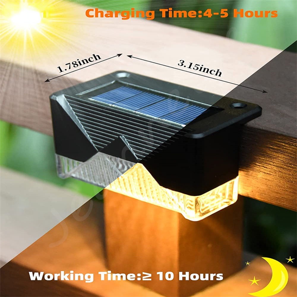 Đèn LED Năng Lượng Mặt Trời Chống Thấm Nước IP65 Gắn Hàng Rào Ngoài Trời
