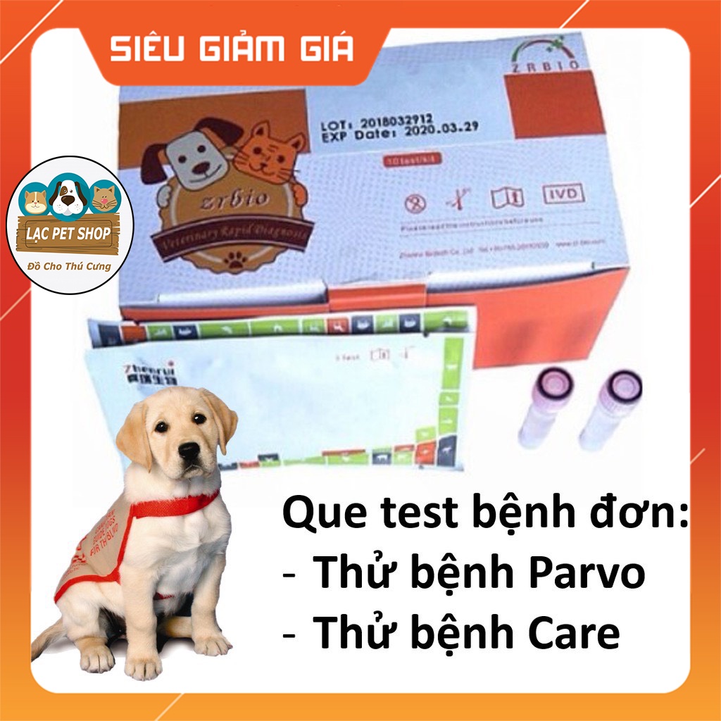 1 Que test bệnh PARVO và CARE cho chó dùng trong phòng khám chó mèo thử bệnh trên chó