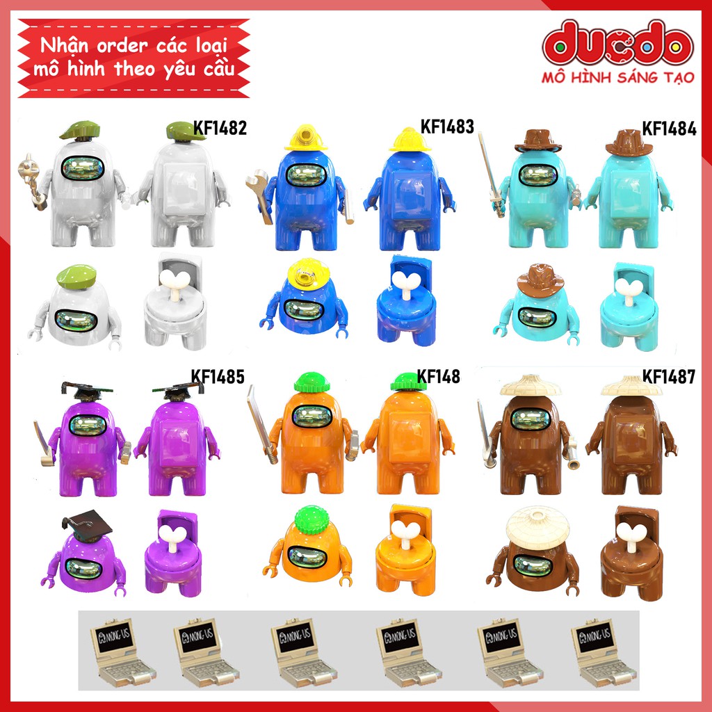 Minifigures các nhân vật trong game Among Us - Đồ Chơi Lắp Ghép Xếp Hình Mini Mô hình Kopf KF6133