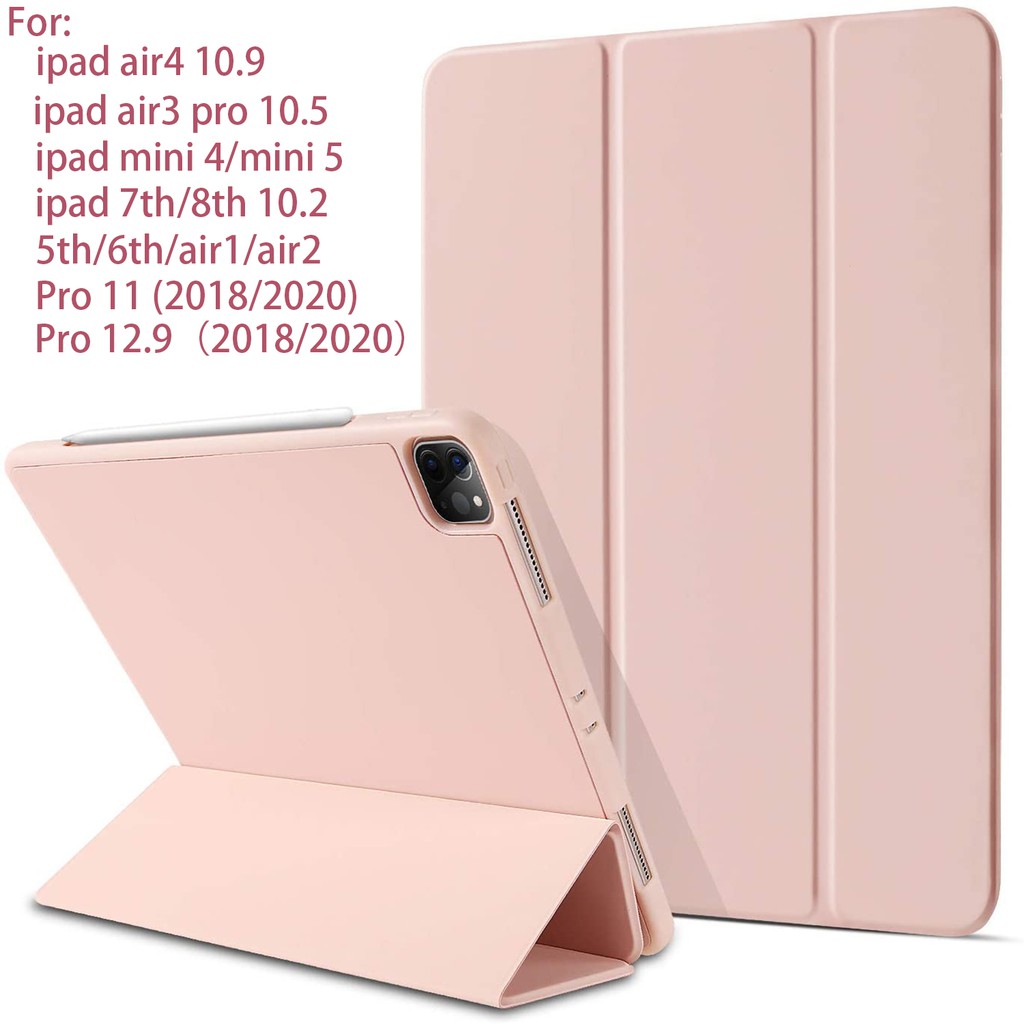 bao da ipad iPad pro 12.9 air4 10.9 （2020-2018  ）iPad pro11 có khe đựng bút chế độ thức/ngủ