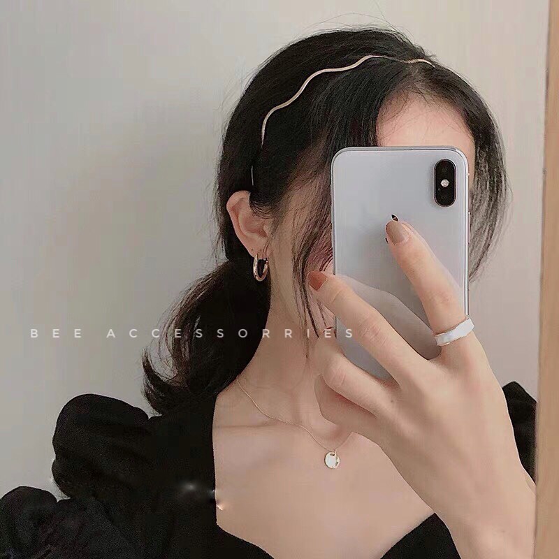 Bờm tóc thiết kế basic lượn sóng, nhẹ nhàng - Băng đô cài tóc kim loại - Bee Accessories
