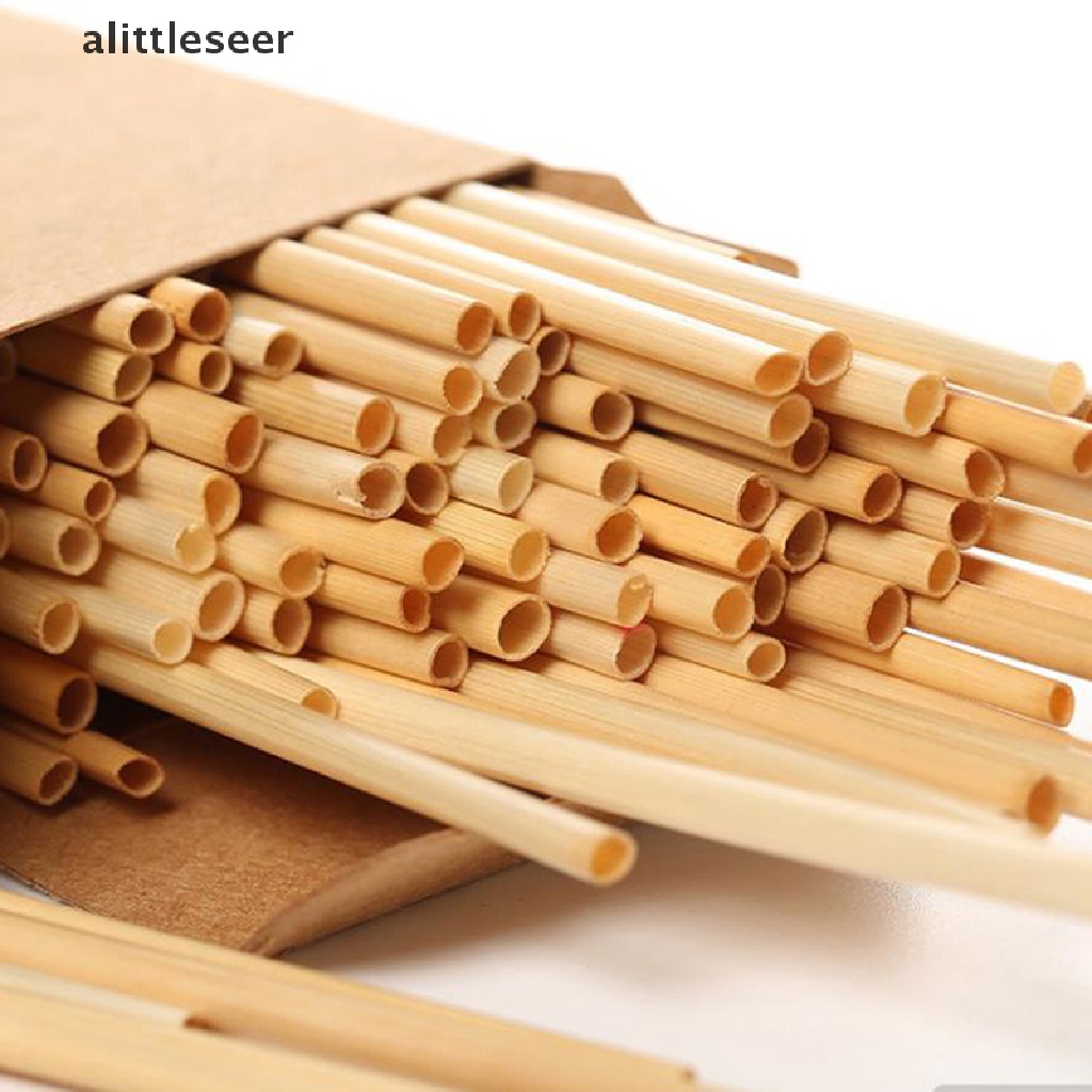 Set 100 Ống Hút Rơm Lúa Mì Phân Hủy Được Thân Thiện Với Môi Trường