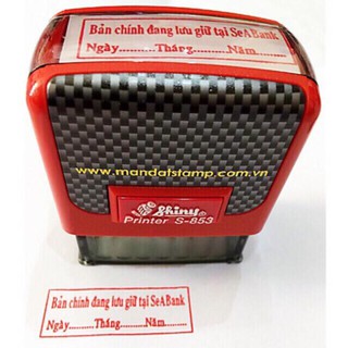 Mộc dấu nội dung dài Shiny S-853 2 dòng, 3 dòng( khắc theo yêu cầu )