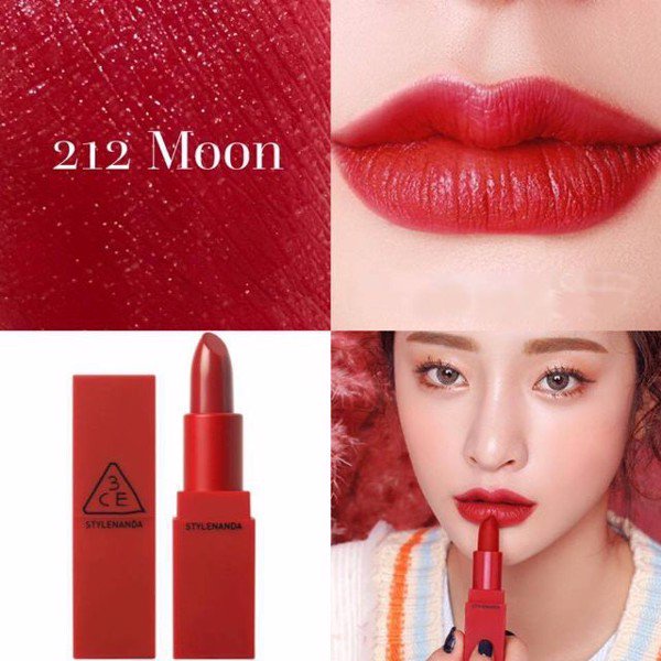 Son thỏi lì mịn như nhung 3.CE Red Recipe Matte Lip Color Cho Đôi Môi Quyến Rũ - CHÍNH HÃNG HONGS BEAUTY