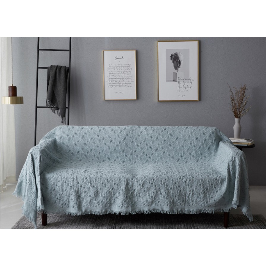 [Thảm mới] Khăn phủ sofa 100% Vải Cotton sợi bông mềm mại 180x230cm