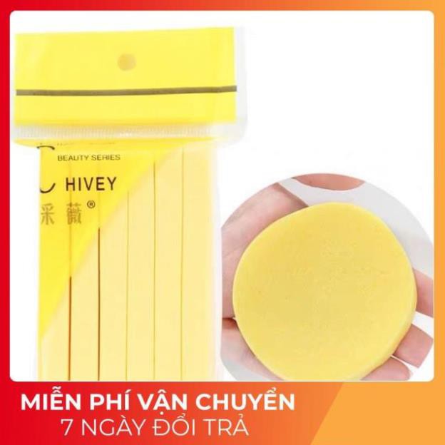 [FREESHIP] Bọt Biển - Bông Nở Rửa Mặt Chivey 12 Miếng