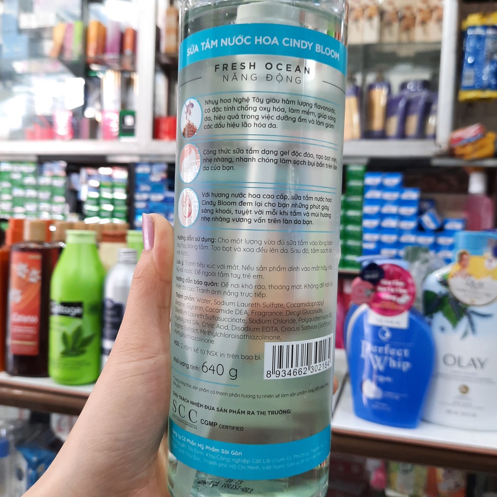Sữa Tắm Nước Hoa CinDy Bloom Fesh Ocean Năng Động 640g