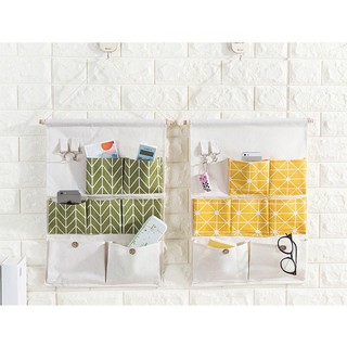 Giỏ vải treo tường đa năng, túi treo tường đựng đồ 7 ngăn tiện dụng 88089 shop tiện ích 99