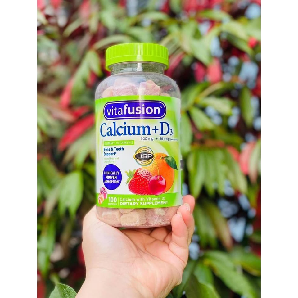 Kẹo dẻo bổ sung canxi Vitafusion Calcium D3 hộp 100 viên | BigBuy360 - bigbuy360.vn