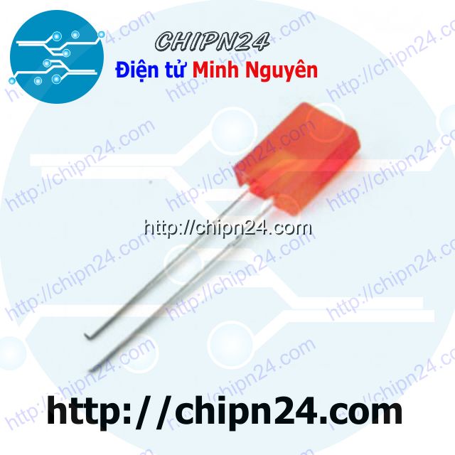 [25 CON] Led Dẹp 2x5x7mm màu ĐỎ (2x5x7)
