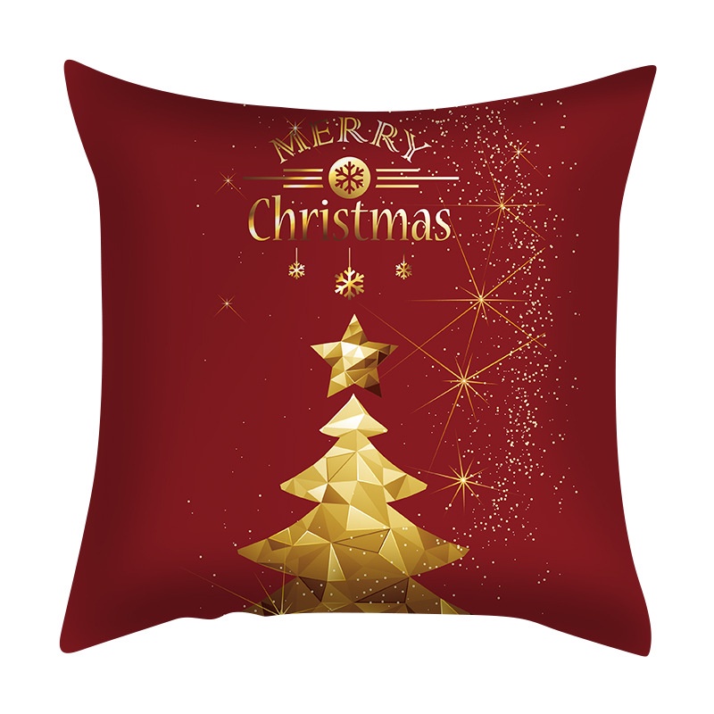 Vỏ Gối Vuông Họa Tiết Giáng Sinh Độc Đáo Trang Trí Nhà Cửa