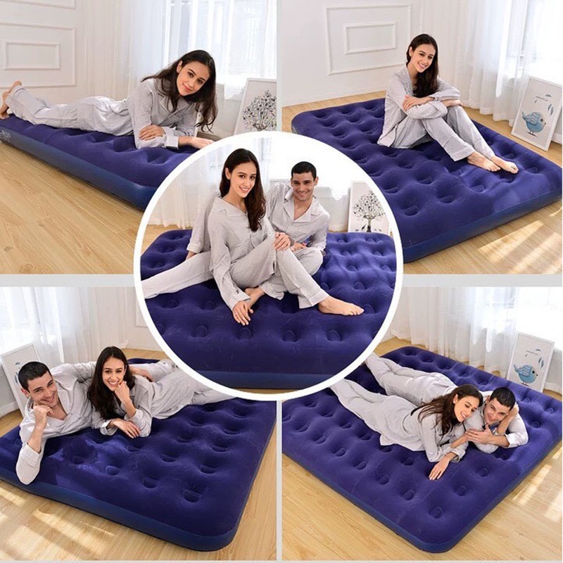 Đệm hơi, nệm hơi cao cấp TẶNG KÈM BƠM công nghệ mới đủ size cho gia đình, du lịch, dã ngoại Đệm Bơm Hơi Gấp Gọn