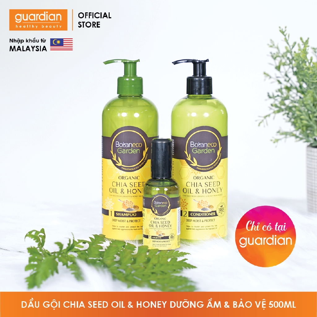 Dầu gội Botaneco Garden Chia seed & Honey dưỡng ẩm sâu và bảo vệ 500ml