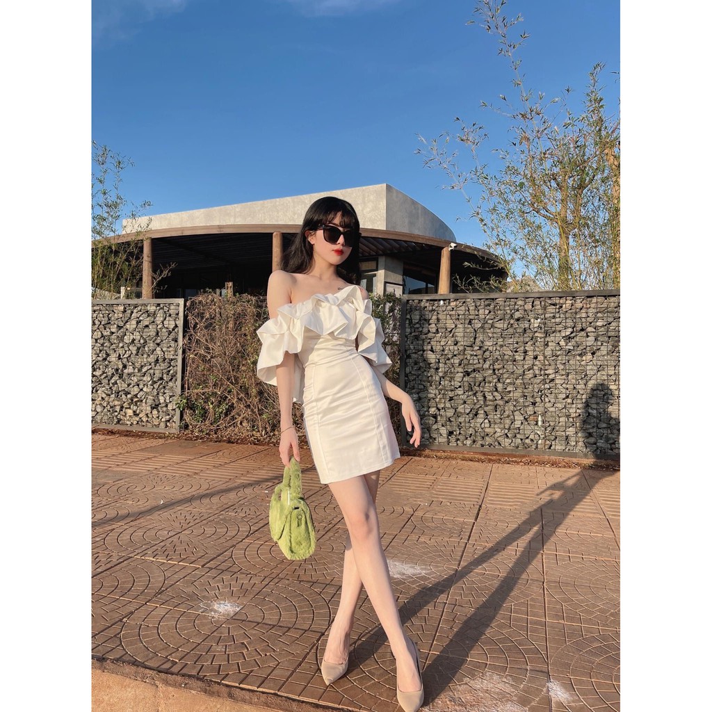 Đầm trễ vai cúp ngực phối bèo siêu xinh - ERICA dress | BigBuy360 - bigbuy360.vn