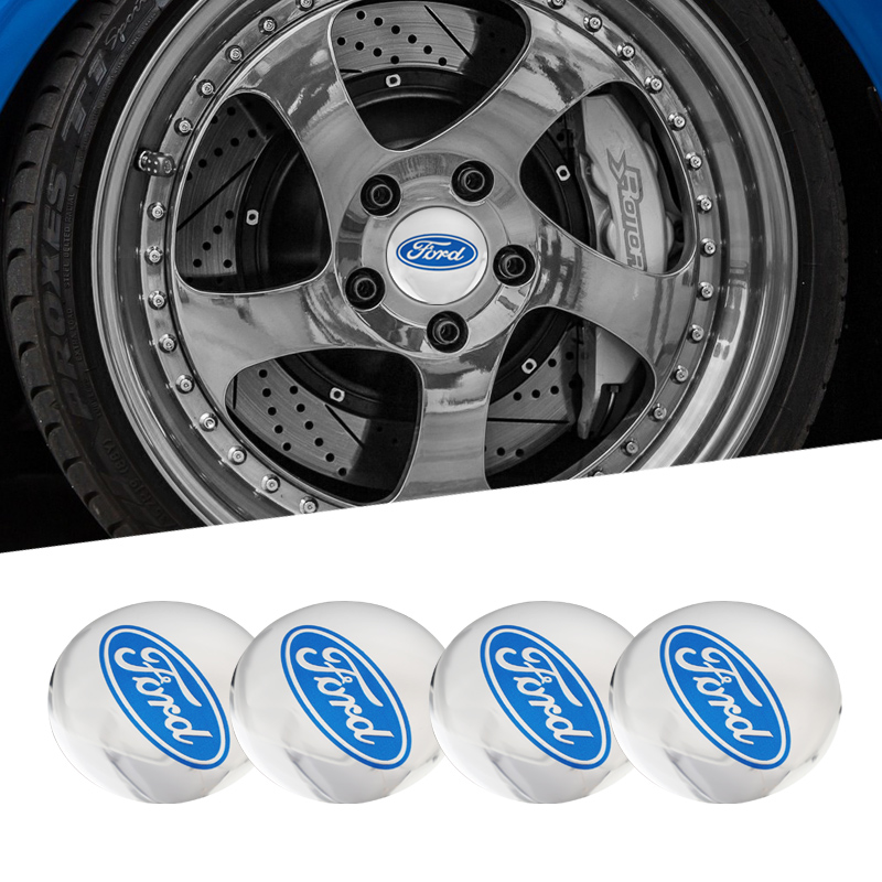 4PCS 56/65mm Central Wheel Stickers Logo For Ford Focus 2 3 1 4 Fiesta Mondeo Fusion MK2 MK4 MK3 MK7 C-MAX KA Mustang