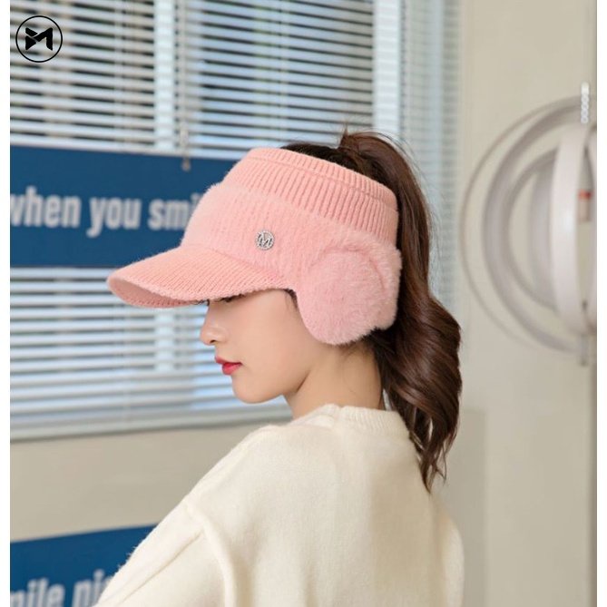 Mũ Len Hở Chóp Giữ Ấm Tai Thời Trang Thu Đông Phong Cách Hàn Quốc Cho Bé Trai